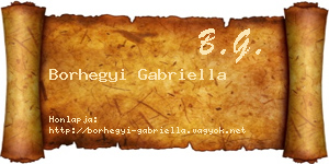 Borhegyi Gabriella névjegykártya